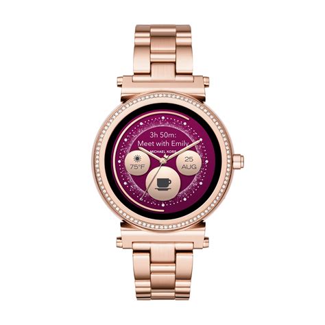 smartwatch michael kors sofie rose gold|Michael Kors access smartwatch.